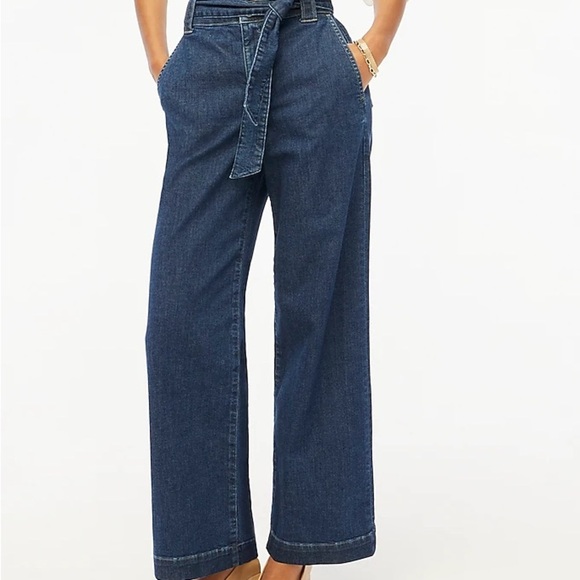 J. Crew Denim - J. Crew Blue Flare Wide Leg Jeans